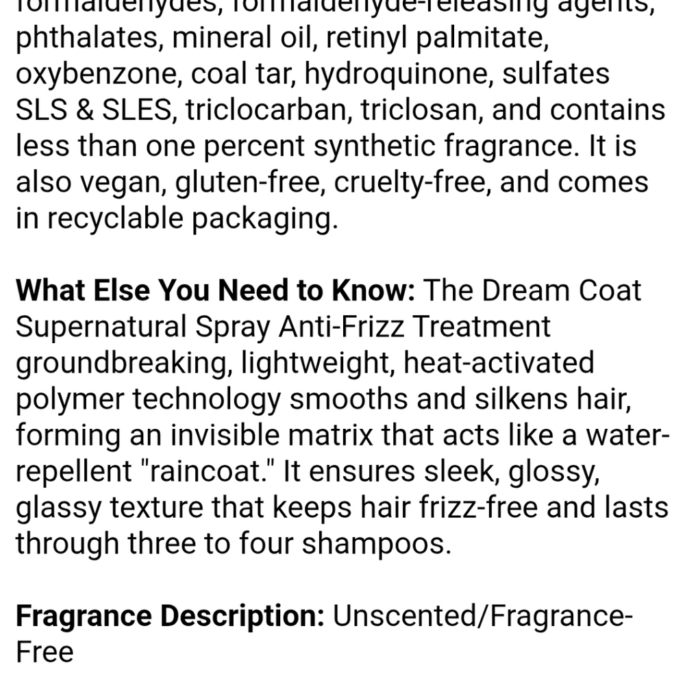 NWT COLOR WOW DREAM COAT SUPERNATURAL TREATMENT SPRAY FOR FRIZZY HAIR - Picture 7 of 16